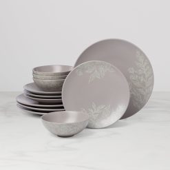 Lenox Heritage Lenox Heritage Roseto Pumice 12-Piece Dinnerware Set