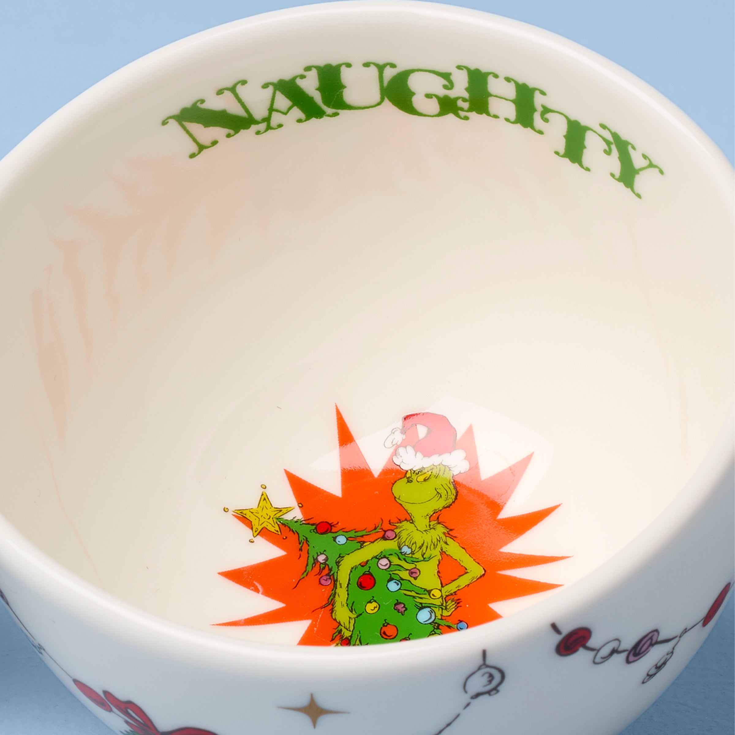 Lenox Heritage Lenox Heritage Merry Grinchmas Naughty or Nice Double Dip Bowl - Image 6