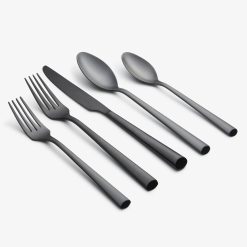 Lenox Heritage Lenox Heritage Gilda Black Satin 20-Piece Flatware Set