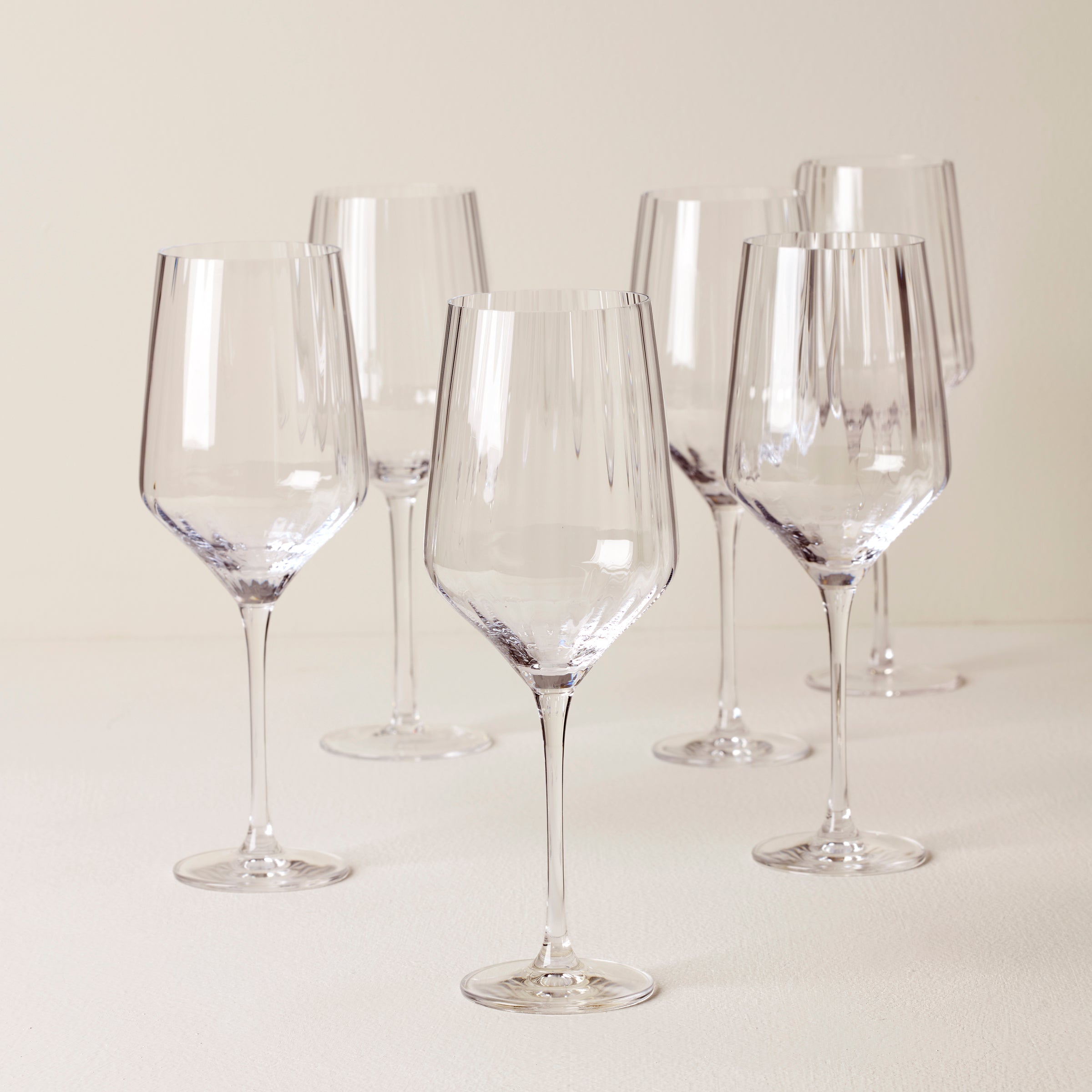 Lenox Heritage Lenox Heritage Tuscany Classics Angled Optic Wine Glasses, Set of 6