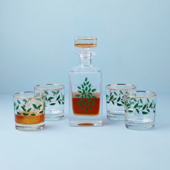 Alternative view of Lenox Heritage Lenox Heritage Holiday 5-Piece Decanter & Whiskey Glass Set