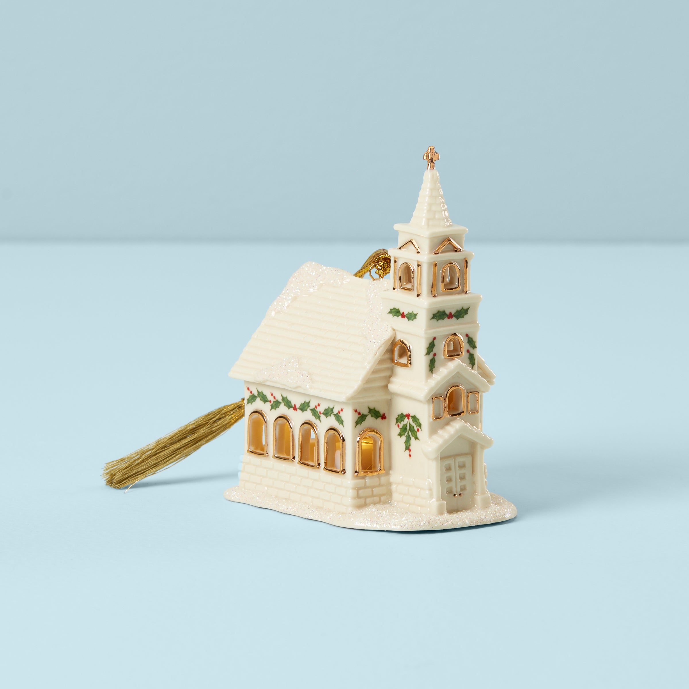 Lenox Heritage Lenox Heritage Christmas Village Church Lit Ornament