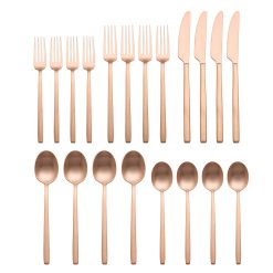 Alternative view of Lenox Heritage Lenox Heritage Dean Rose Gold Satin 20-Piece Flatware Set