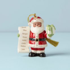 Lenox Heritage Lenox Heritage Personalized African American Santa with List Ornament