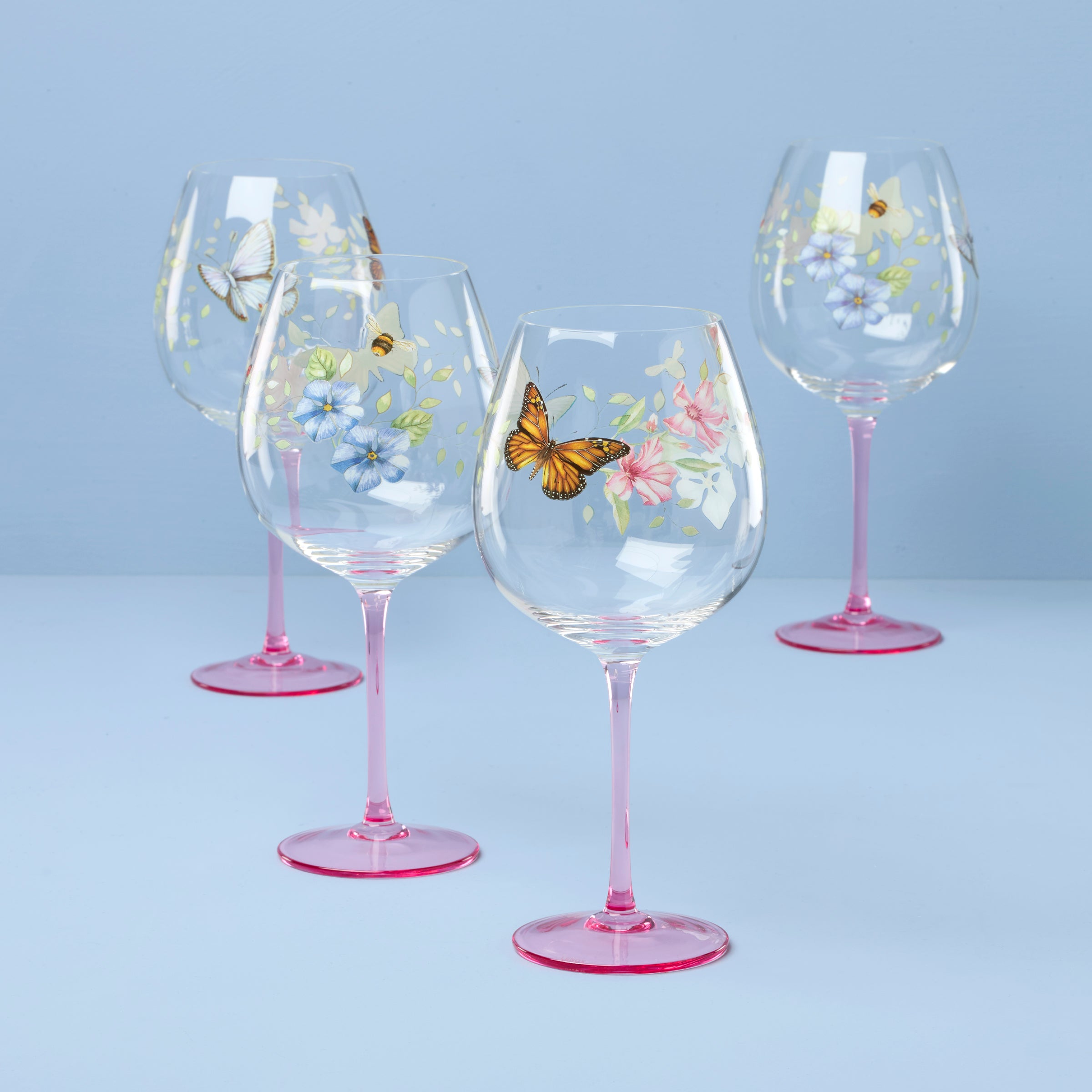 Lenox Heritage Lenox Heritage Butterfly Meadow Pink Decal Balloon, Set of 4