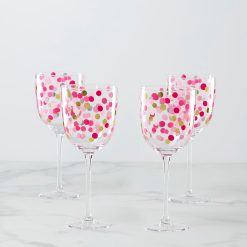 Lenox Heritage Lenox Heritage It's Raining Confetti Wine Glasses, Set of 4