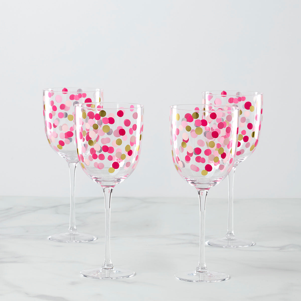 Lenox Heritage Lenox Heritage It's Raining Confetti Wine Glasses, Set of 4