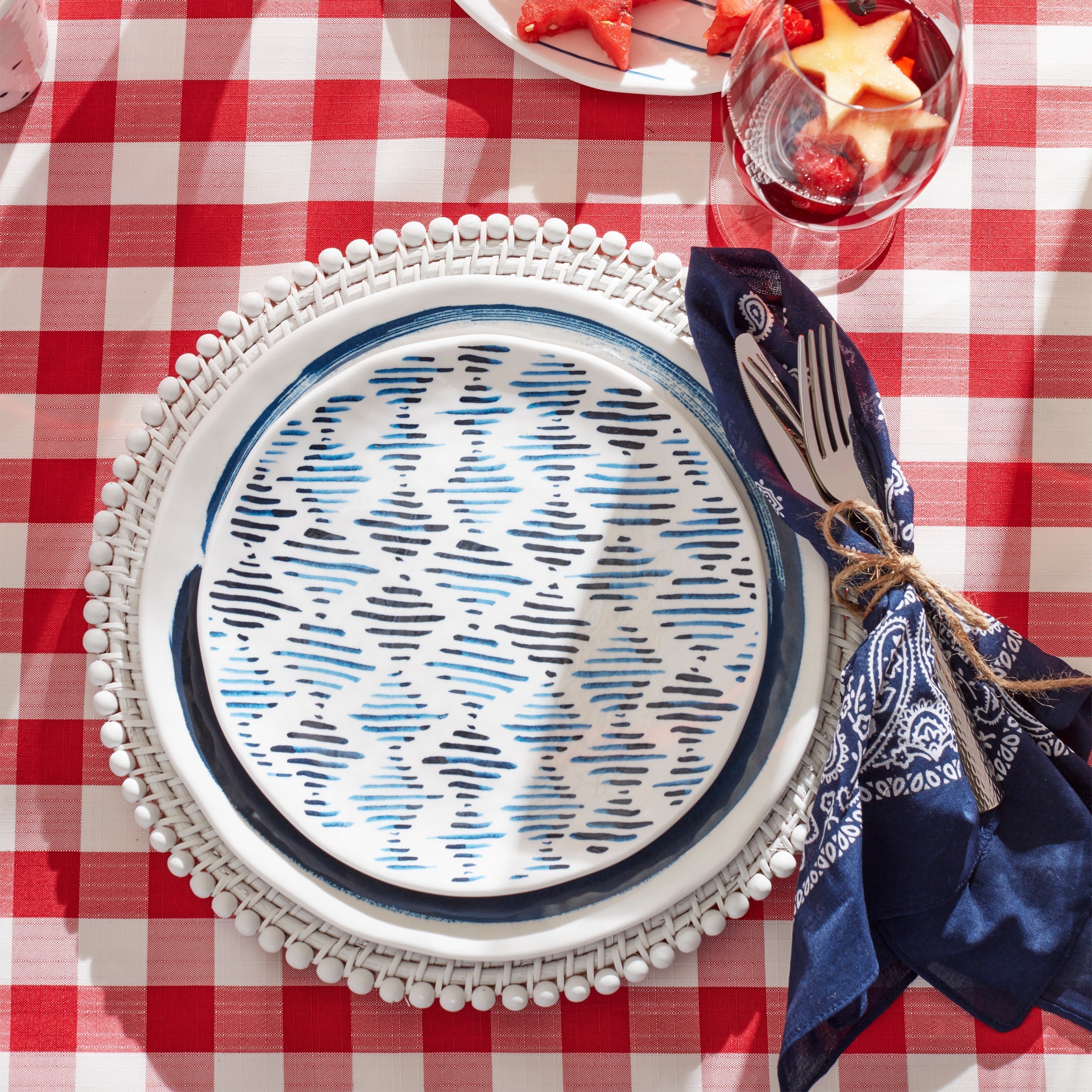 Lenox Heritage Lenox Heritage Blue Bay Melamine Dinner Plates, Set of 4 - Image 8