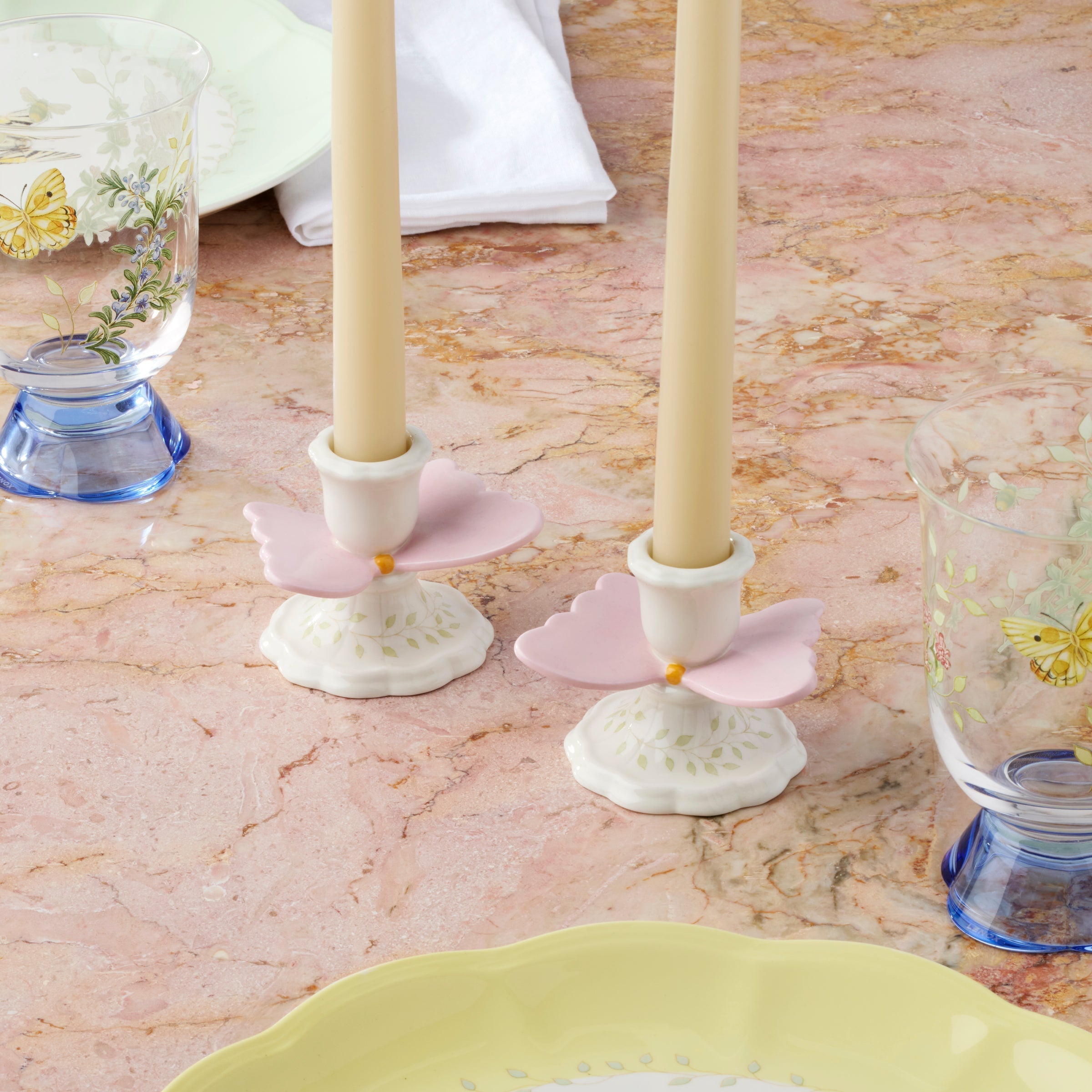 Lenox Heritage Lenox Heritage Butterfly Meadow Candlestick Holders, Set of 2 - Image 5