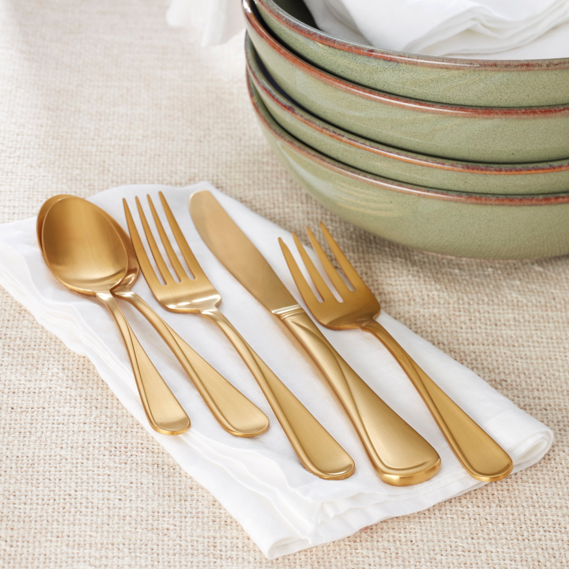 Lenox Heritage Lenox Heritage Flight Gold Satin 20-Piece Flatware Set - Image 4