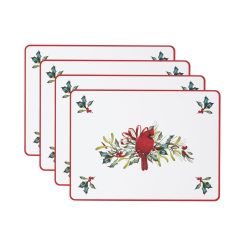 Alternative view of Lenox Heritage Lenox Heritage Winter Greetings Cardinal Cork Placemats, Set of 4