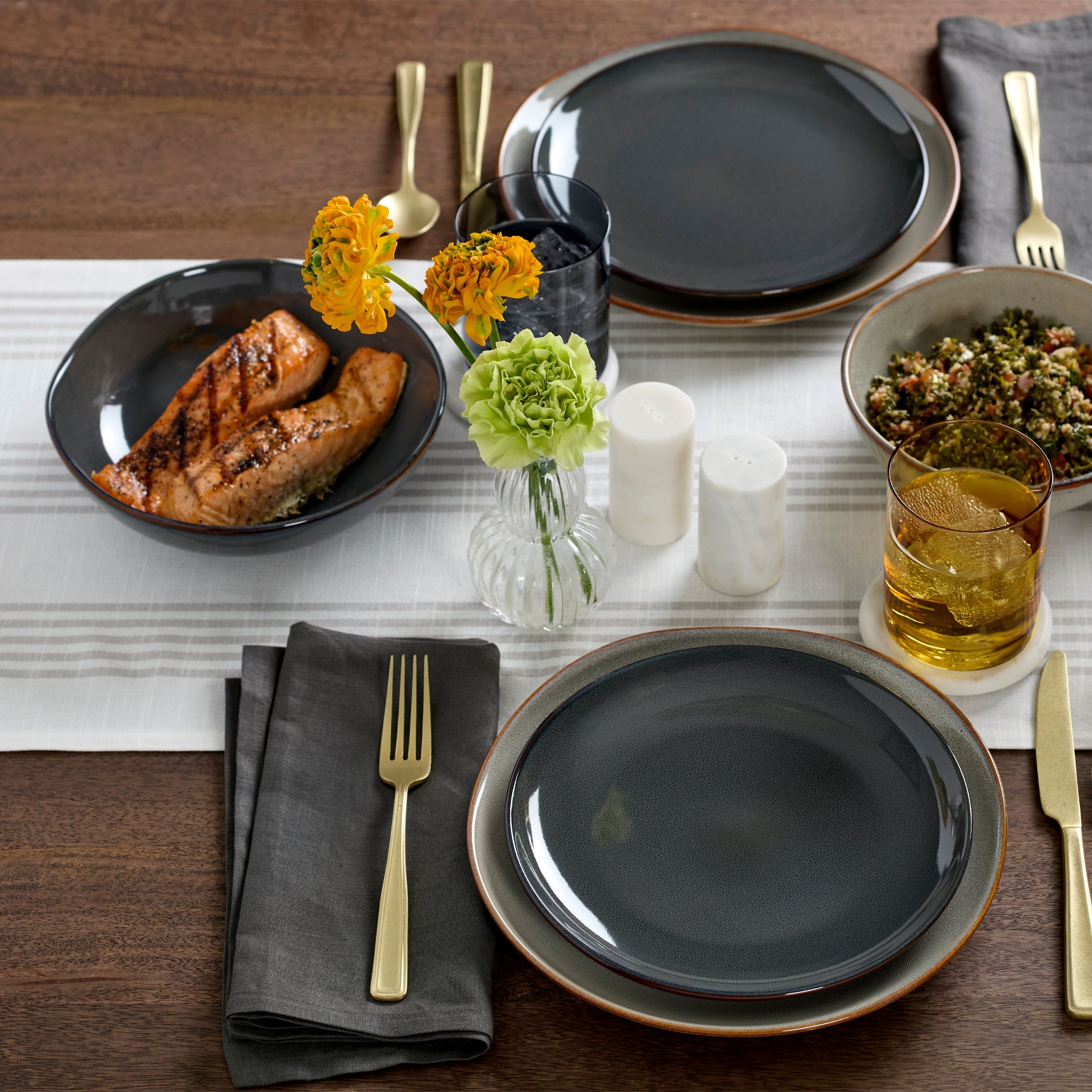 Lenox Heritage Lenox Heritage Organic Shades Gray 18-Piece Dinnerware Set - Image 3