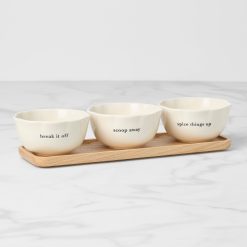 Lenox Eternal What A Treat 3-Piece Dip Bowls with Tray Set