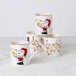 Alternative view of Lenox Heritage Lenox Heritage Snoopy Christmas Mugs, Set of 4