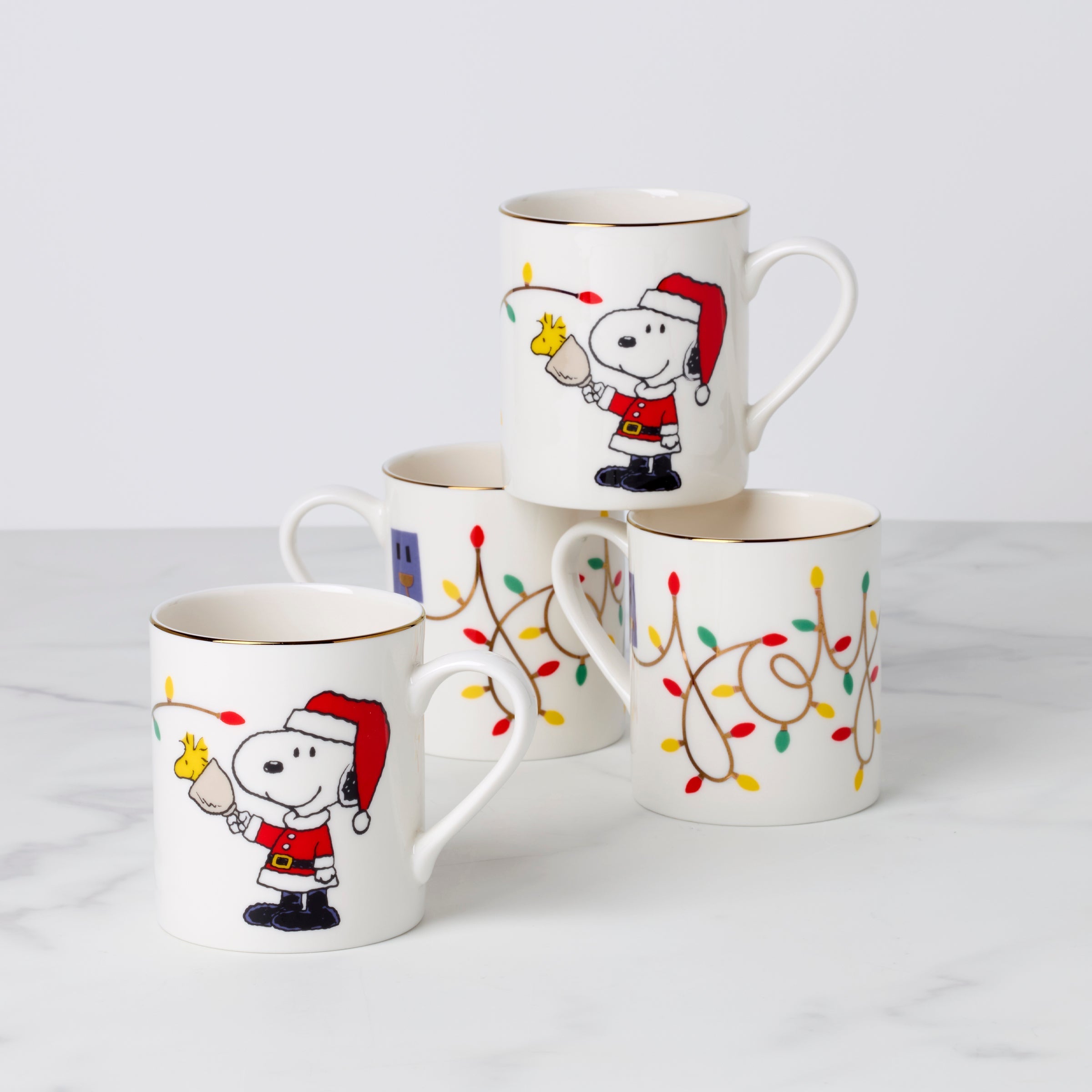 Lenox Heritage Lenox Heritage Snoopy Christmas Mugs, Set of 4 - Image 2