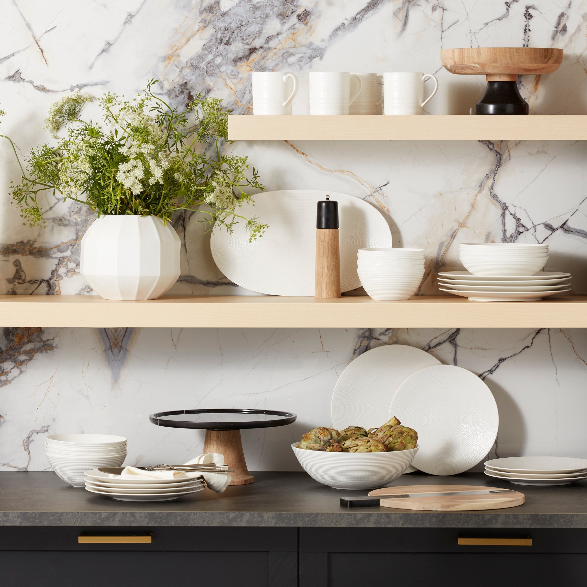 Lenox Heritage Lenox Heritage LX Collective White 12-Piece Dinnerware Set - Image 4