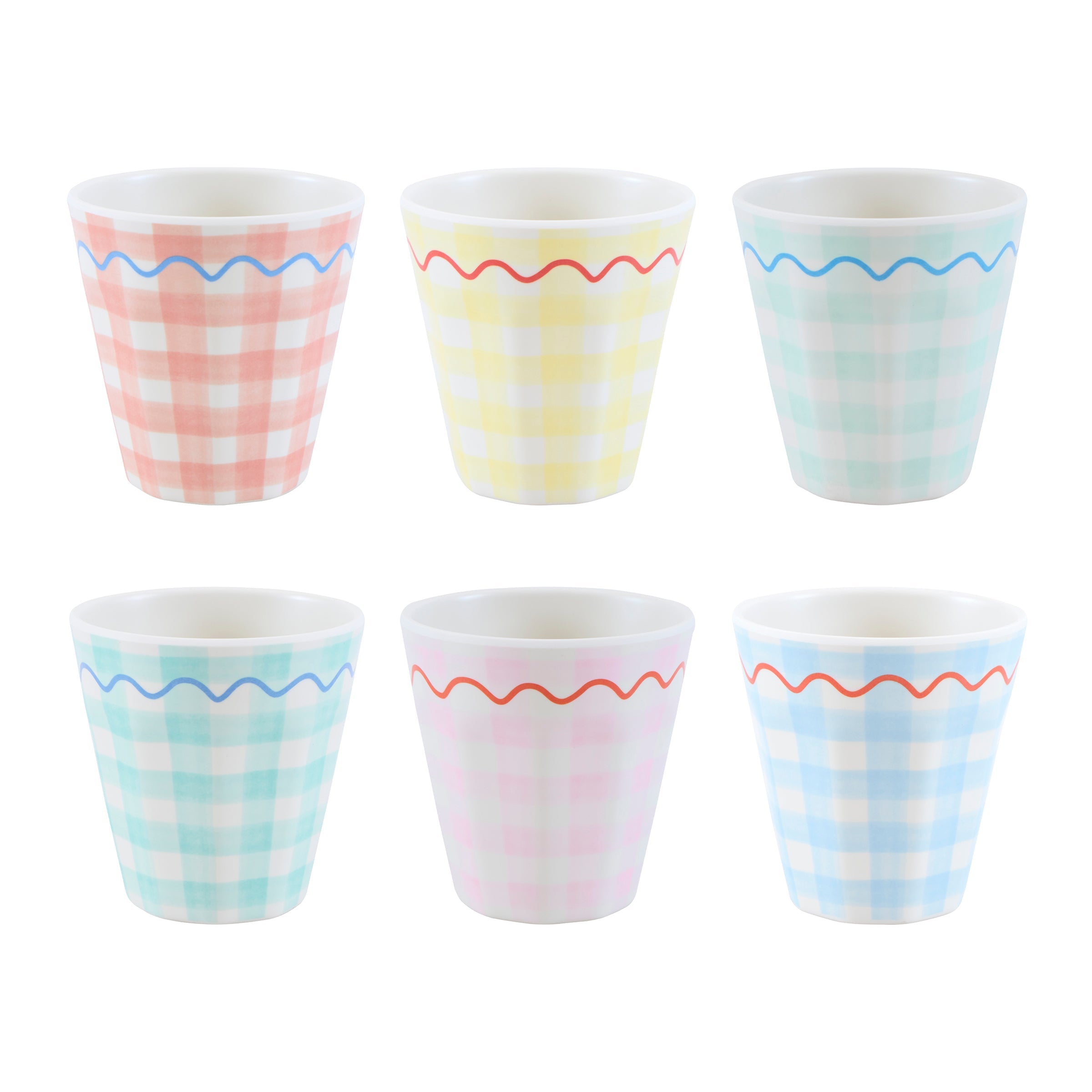 Lenox Heritage Lenox Heritage Gingham Reusable Cups, Set of 6