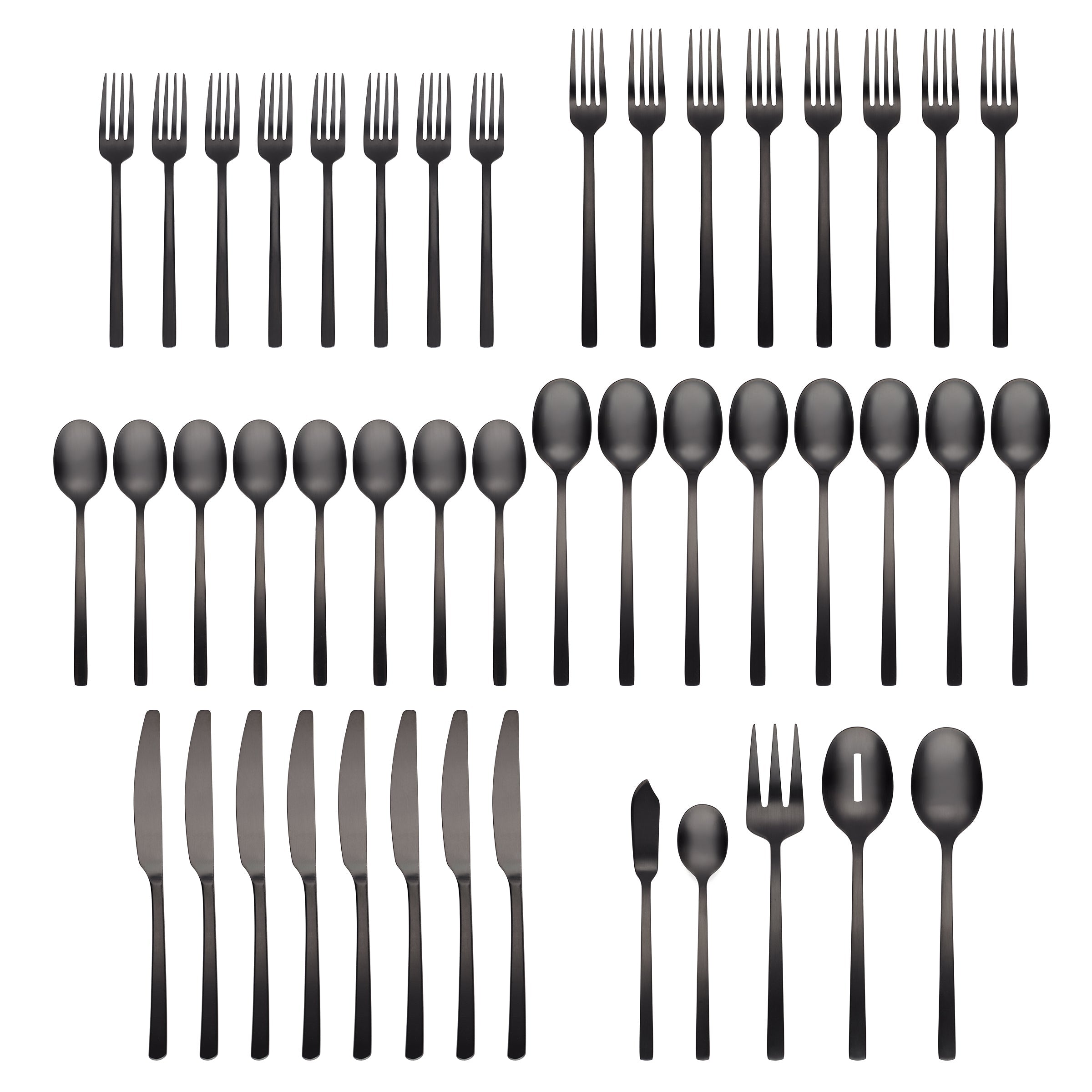 Lenox Heritage Lenox Heritage Beacon Black Satin 45-Piece Flatware Set - Image 2