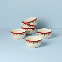 Lenox Heritage Lenox Heritage Holiday Dessert Bowls, Set of 6