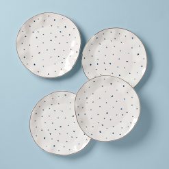 Lenox Heritage Lenox Heritage Blue Bay Dots Dinner Plates, Set of 4