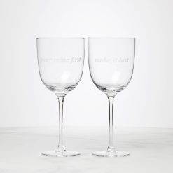 Lenox Heritage Lenox Heritage Pour Mine & Make It Last Wine Glasses, Set of 2