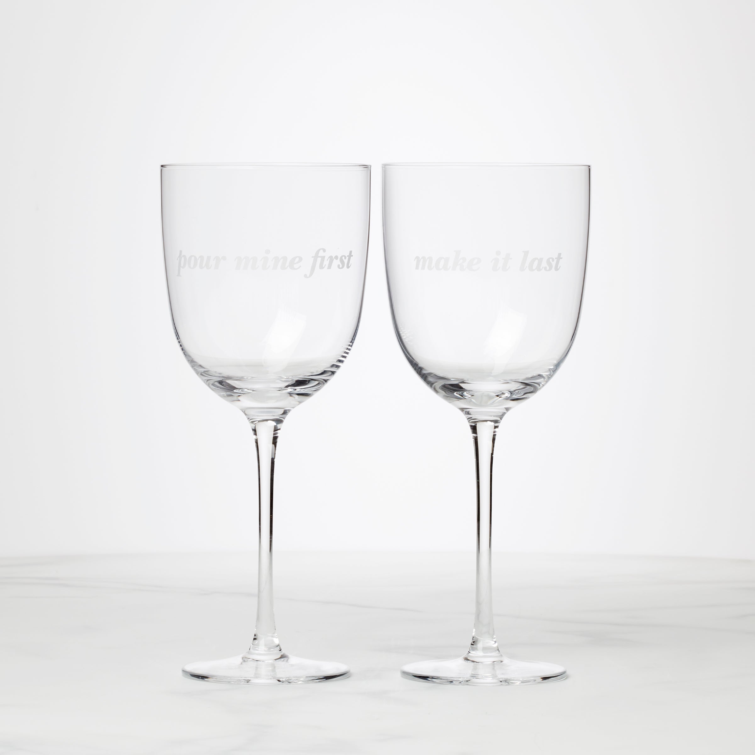 Lenox Heritage Lenox Heritage Pour Mine & Make It Last Wine Glasses, Set of 2