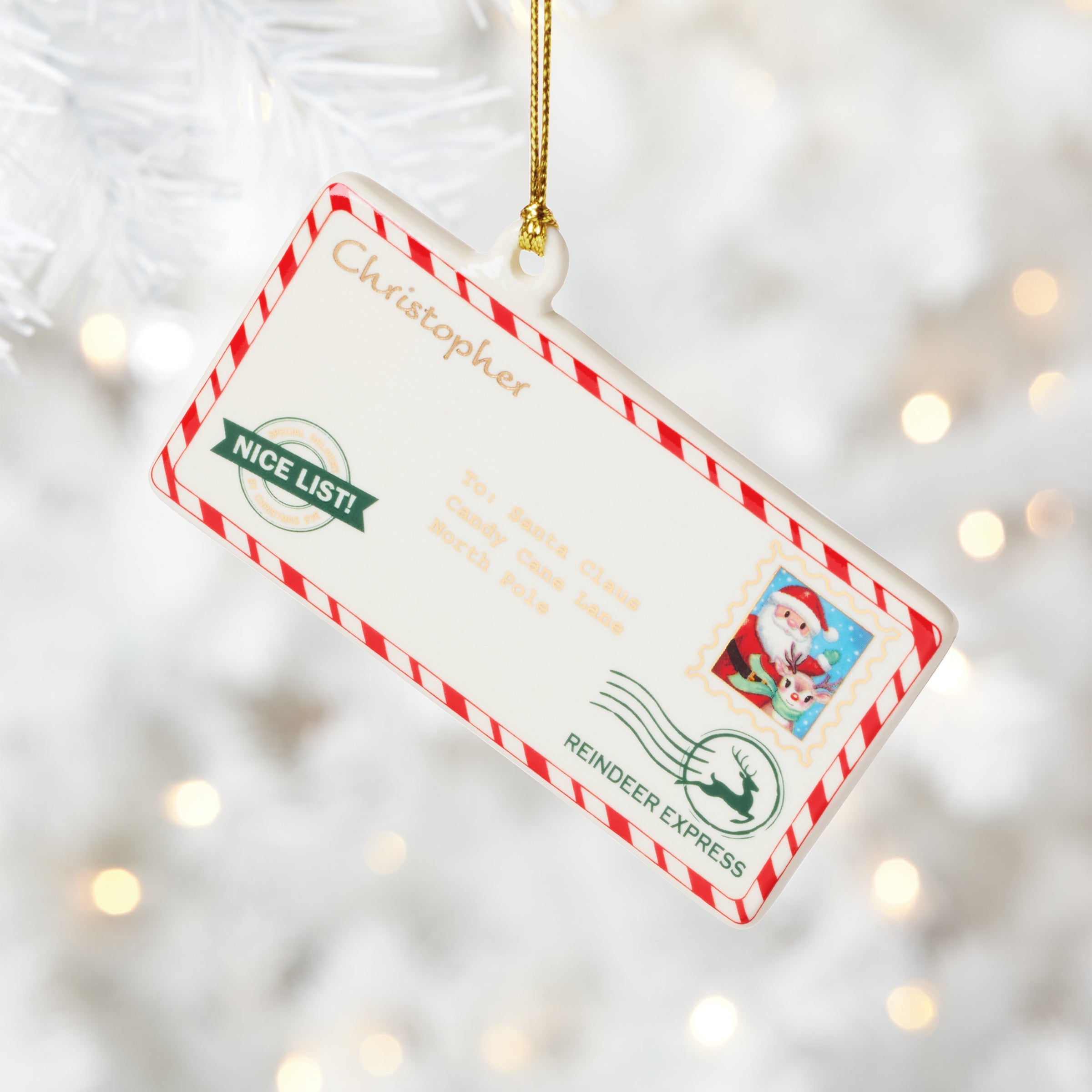 Lenox Heritage Lenox Heritage Personalized Letters to Santa Ornament - Image 5