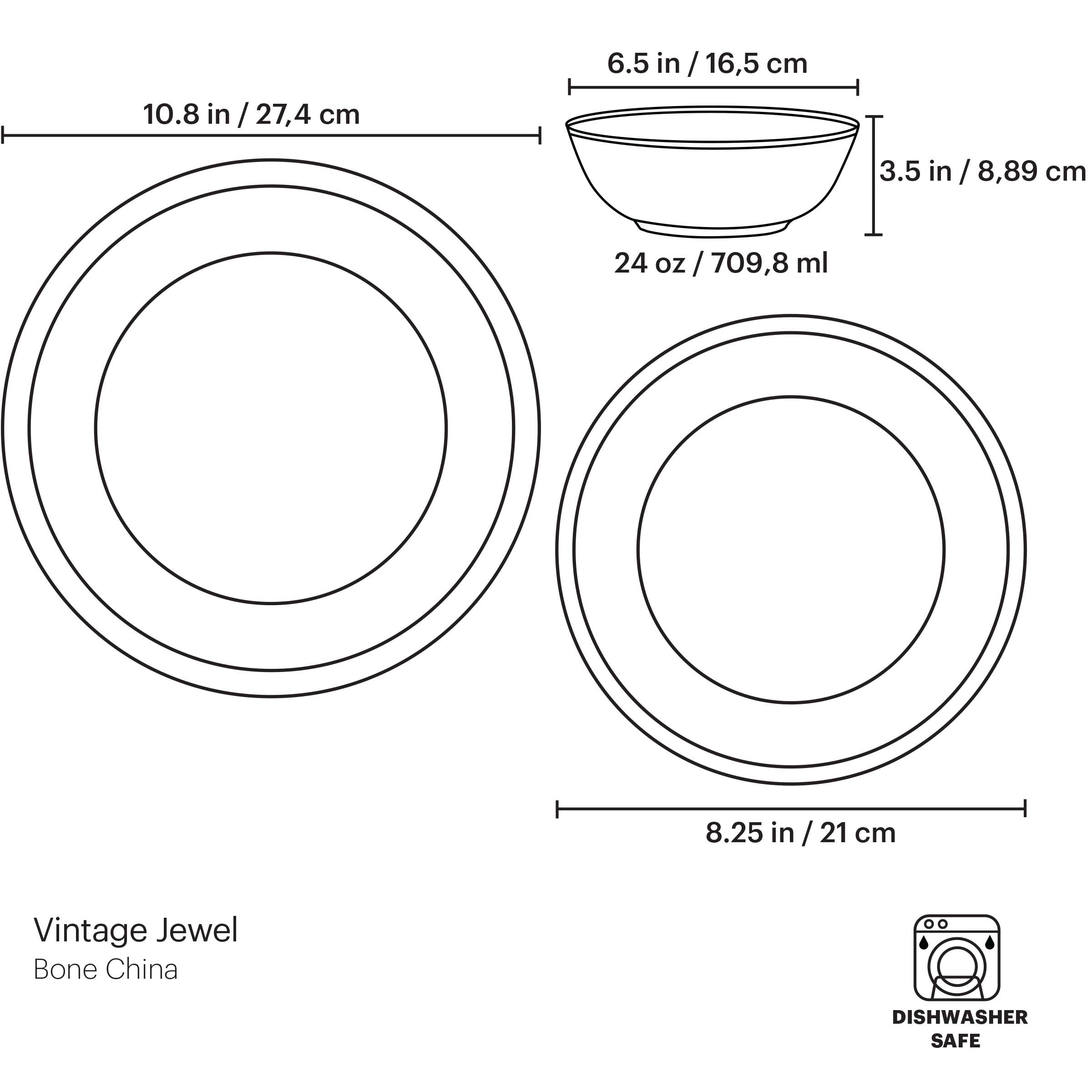 Lenox Heritage Lenox Heritage Vintage Jewel 3-Piece Place Setting - Image 4