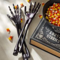 Alternative view of Lenox Heritage Lenox Heritage Vintro Halloween Skeleton Black Satin 2-Piece Salad Servers