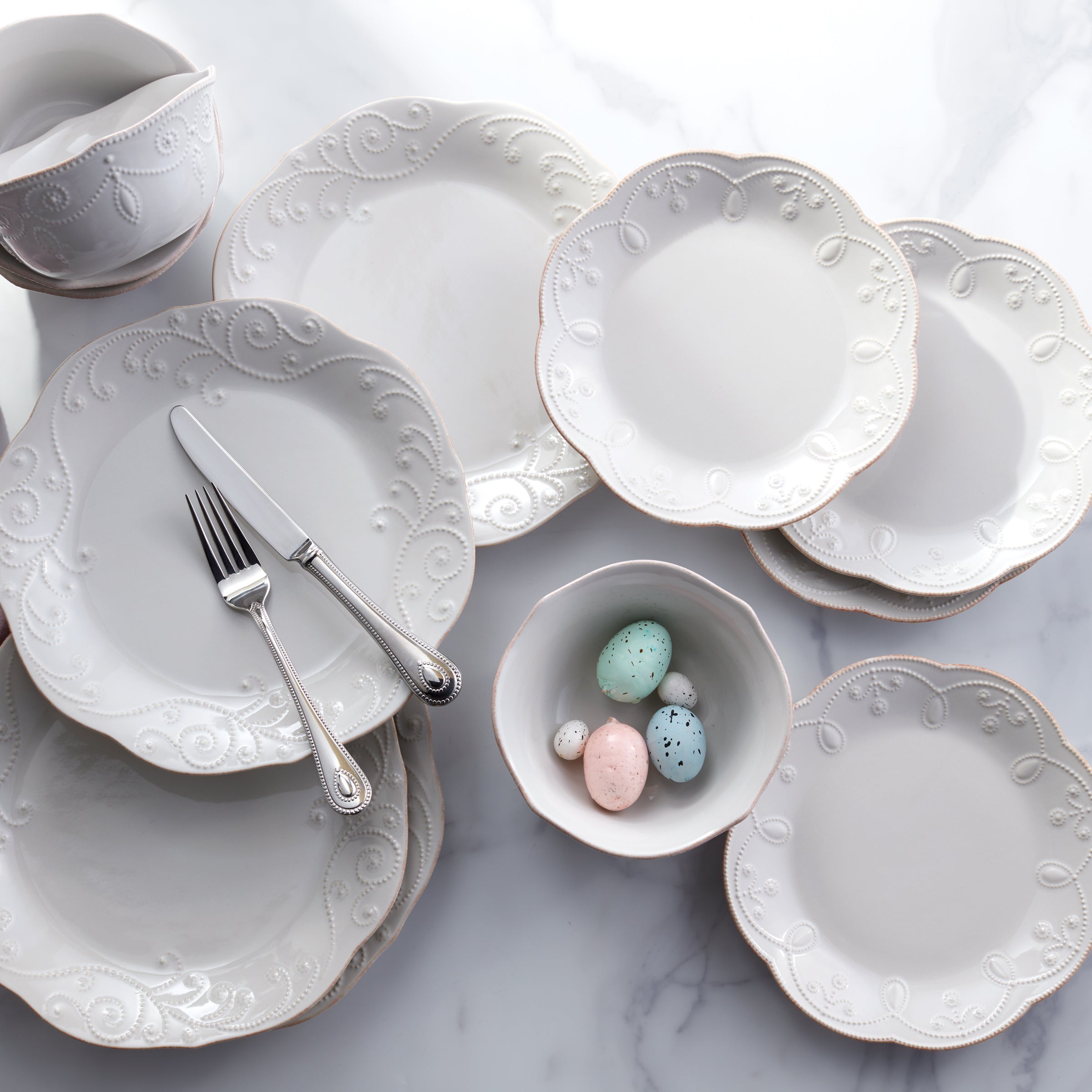Lenox Heritage Lenox Heritage French Perle White 12-Piece Dinnerware Set - Image 2