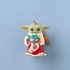 Alternative view of Lenox Heritage Lenox Heritage Holiday Grogu with Stocking Ornament