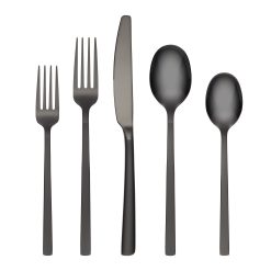 Lenox Heritage Lenox Heritage Beacon Black Sand Mirror 20-Piece Flatware Set