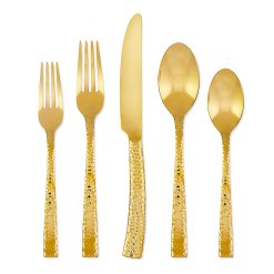 Lenox Heritage Lenox Heritage Paris Hammered Gold Titanium 20-Piece Flatware Set