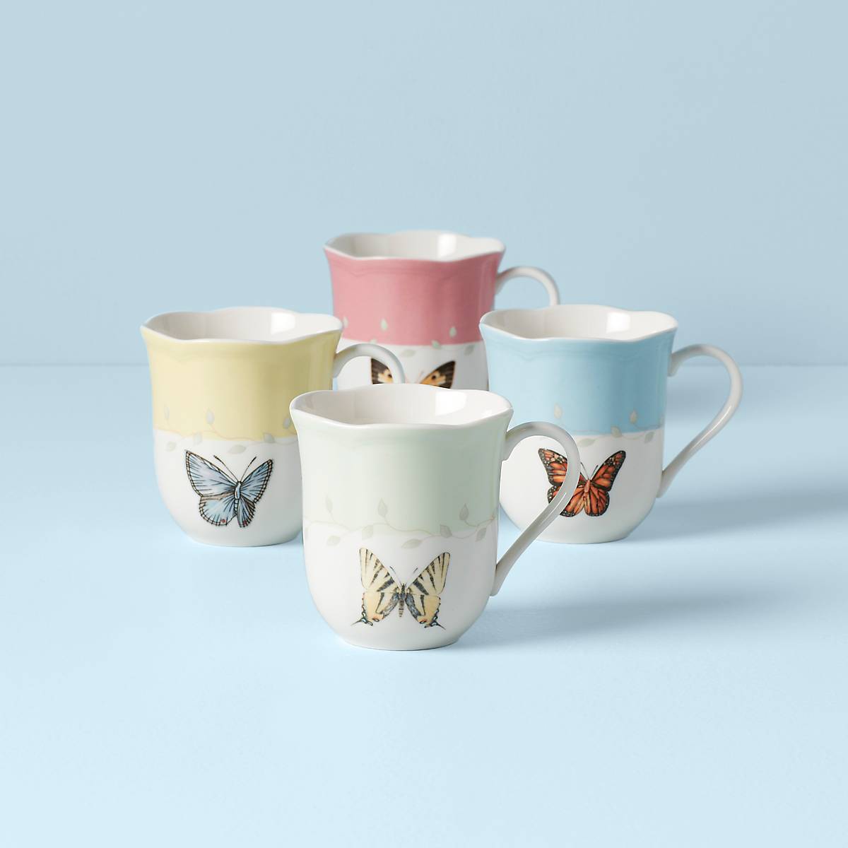 Lenox Heritage Lenox Heritage Butterfly Meadow Colors Mugs, Set of 4