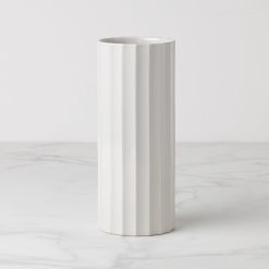 Lenox Heritage Lenox Heritage French Perle Scallop White Cylinder Vase