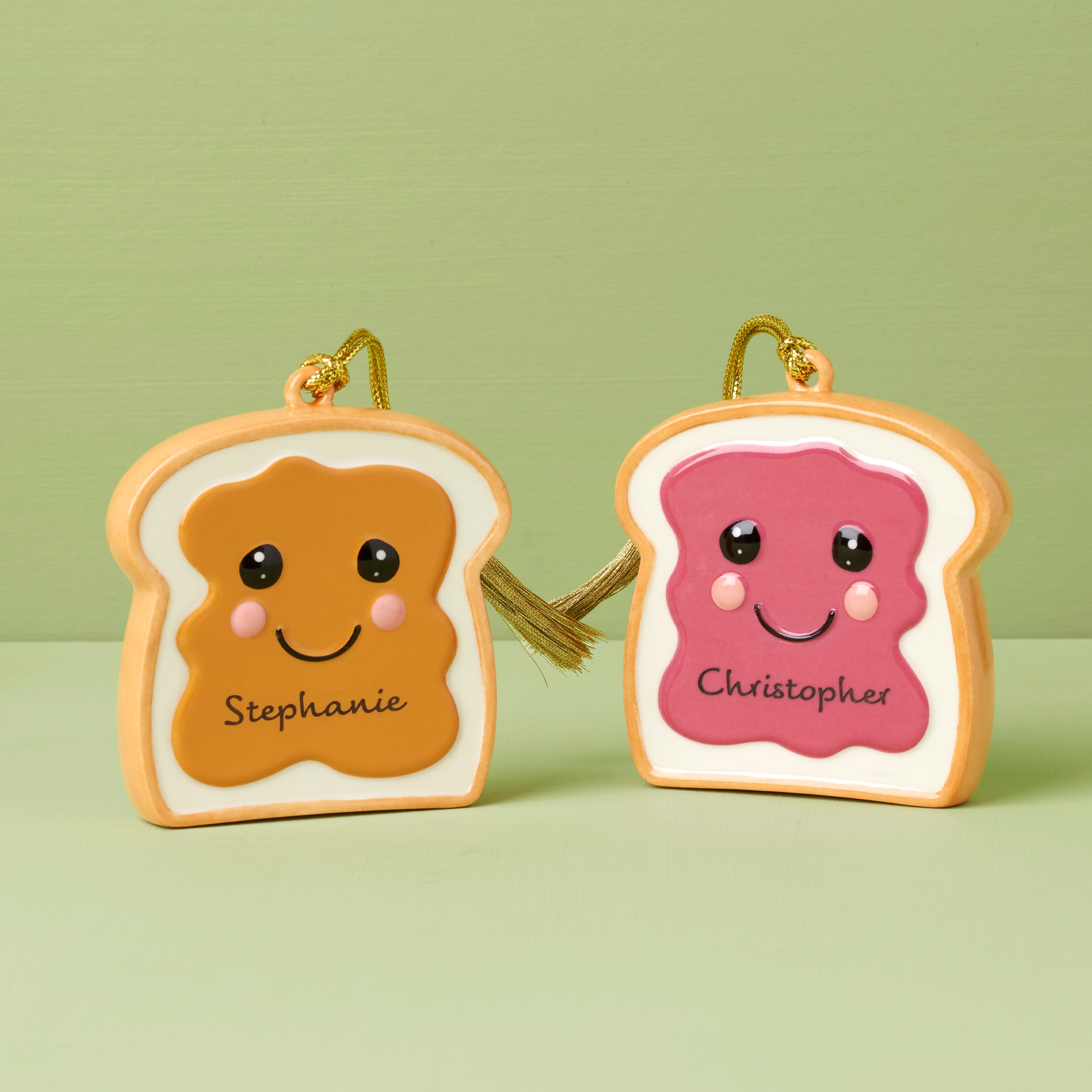 Lenox Heritage Lenox Heritage Personalized 2-Piece Peanut Butter & Jam Ornament Set