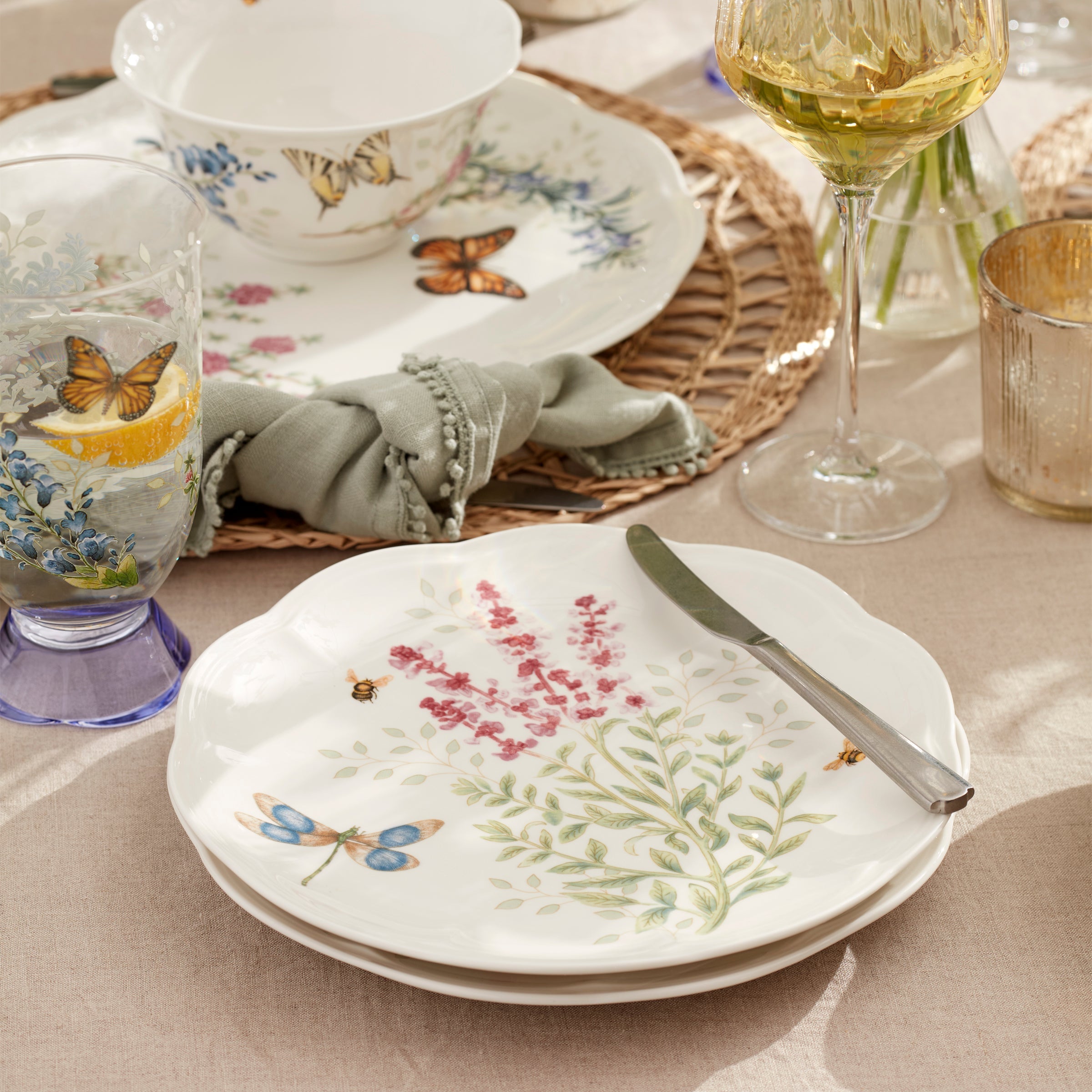 Lenox Heritage Lenox Heritage Butterfly Meadow Herbs Accent Plates, Set of 4 - Image 5