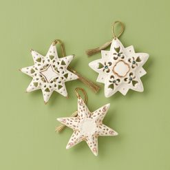 Lenox Heritage Lenox Heritage Pierced Star Ornaments Set of 3