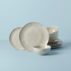 Lenox Heritage Lenox Heritage Bay Colors Grey 12-Piece Dinnerware Set
