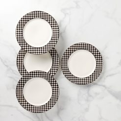 Lenox Heritage Lenox Heritage Gingham Black Dinner Plates, Set of 4