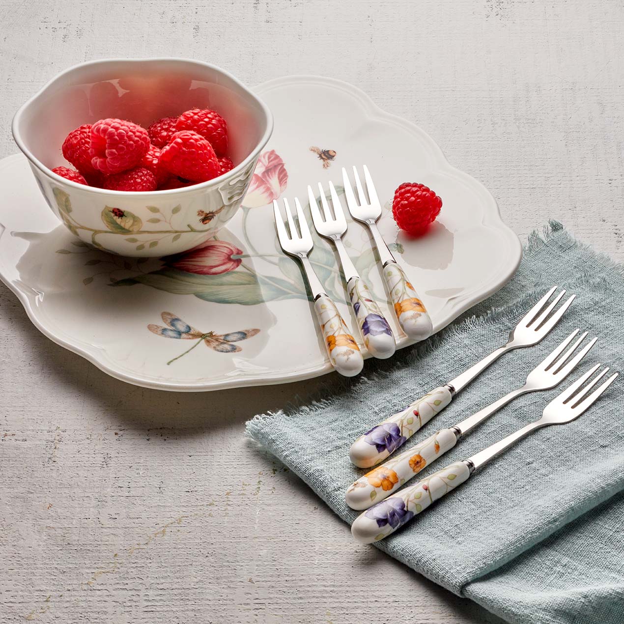 Lenox Heritage Lenox Heritage Butterfly Meadow Cocktail Forks, Set of 6