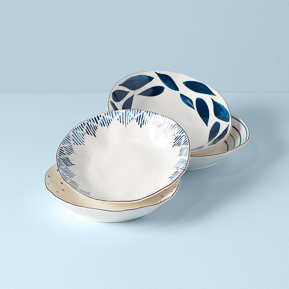 Lenox Heritage Lenox Heritage Blue Bay Pasta Bowls, Set of 4