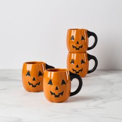 Lenox Heritage Lenox Heritage Halloween Figural Pumpkin Mugs, Set of 4