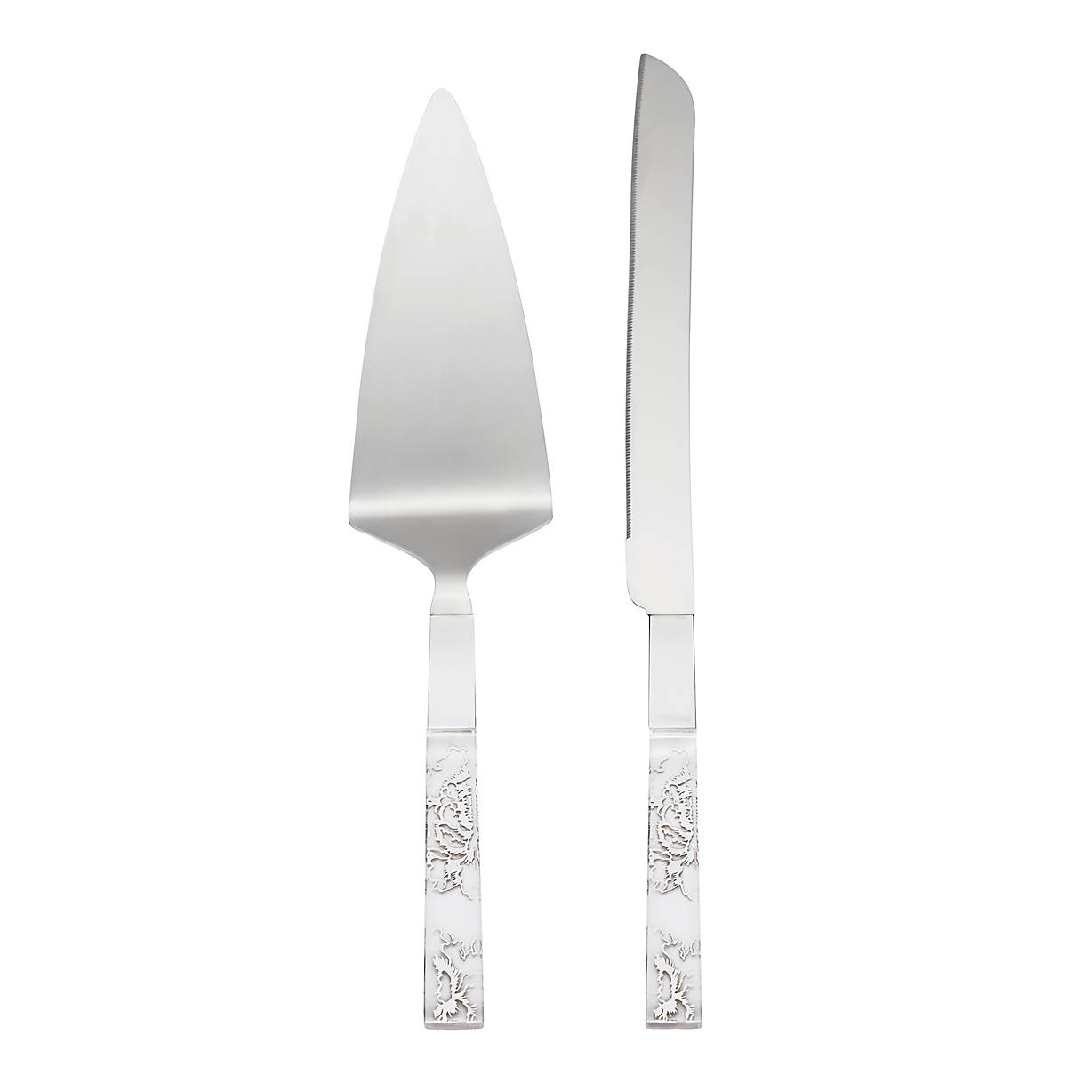 Lenox Heritage Lenox Heritage Silver Peony 2-Piece Dessert Set