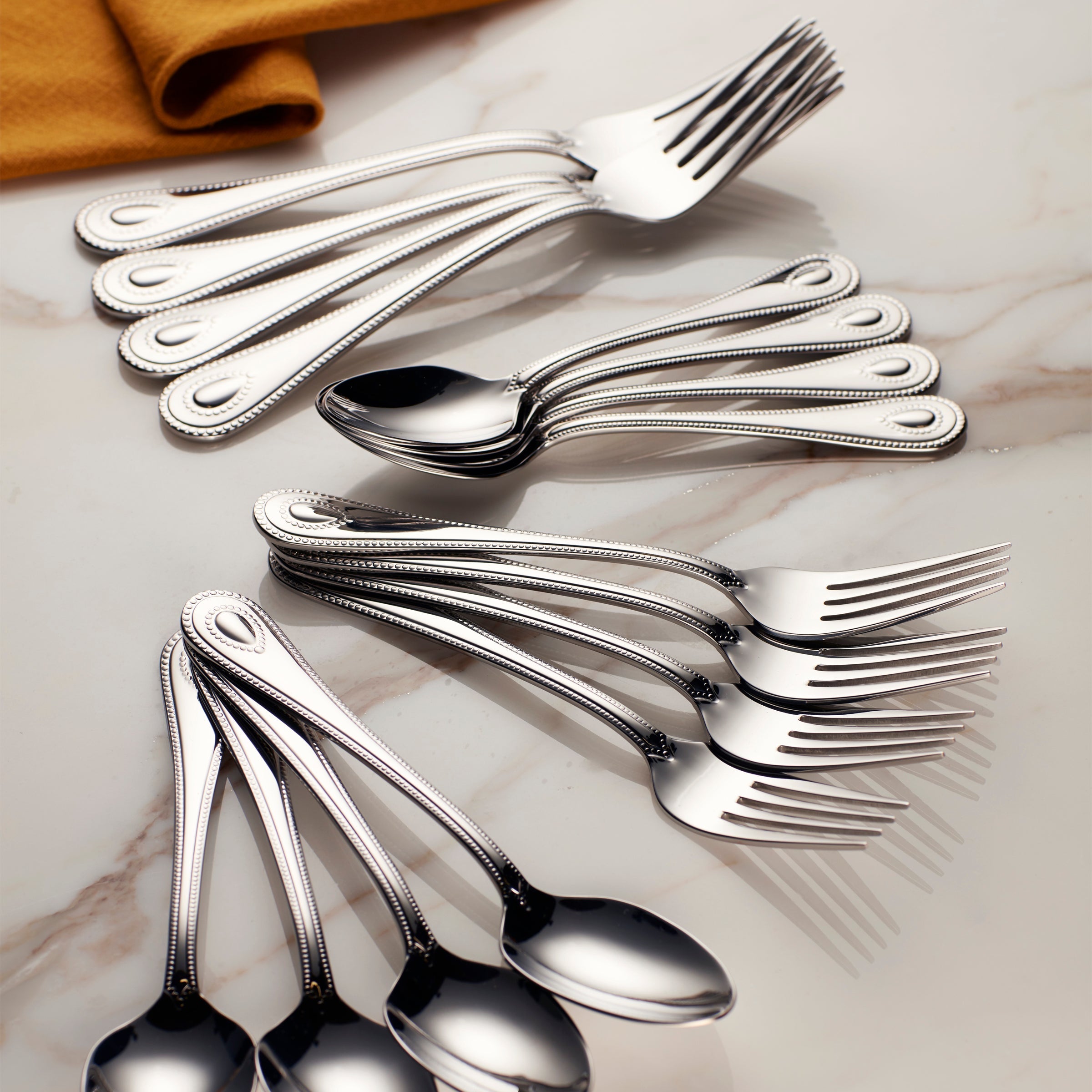 Lenox Heritage Lenox Heritage French Perle Dinner Forks, Set of 4 - Image 4
