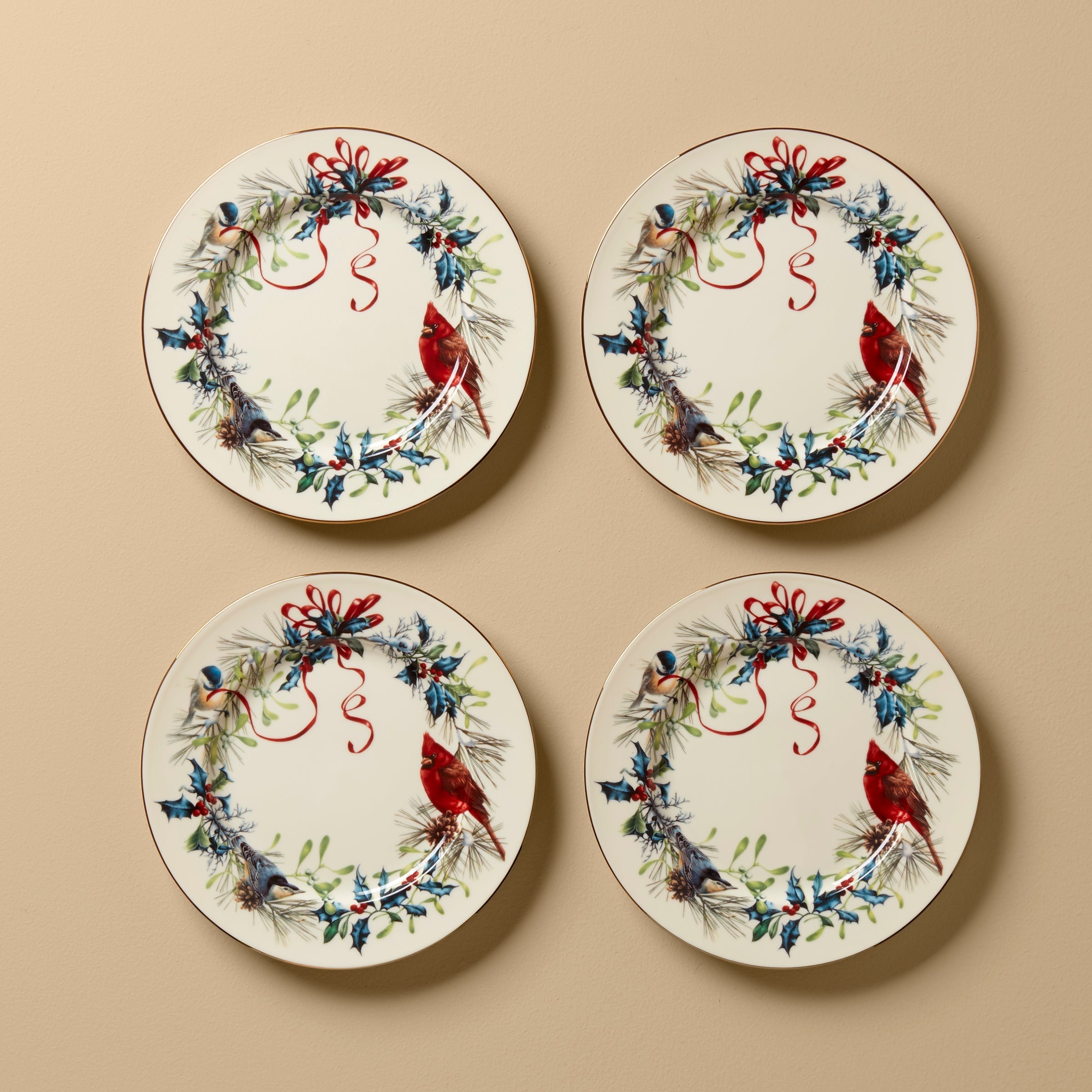 Lenox Heritage Lenox Heritage Winter Greetings Salad Plates, Set of 4