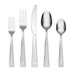 Lenox Heritage Lenox Heritage Mena Frost 40-Piece Flatware Set with Chrome Caddy