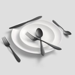 Alternative view of Lenox Heritage Lenox Heritage Delia Black Satin 20-Piece Flatware Set