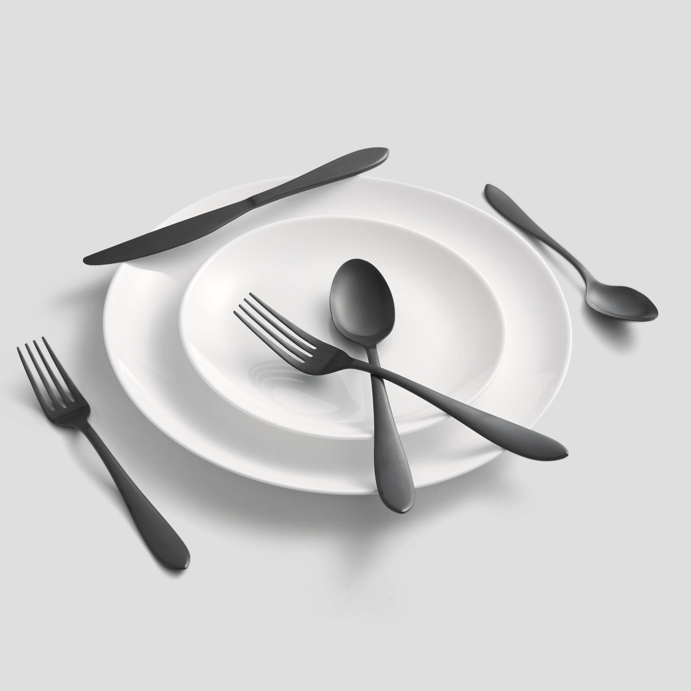 Lenox Heritage Lenox Heritage Delia Black Satin 20-Piece Flatware Set - Image 2