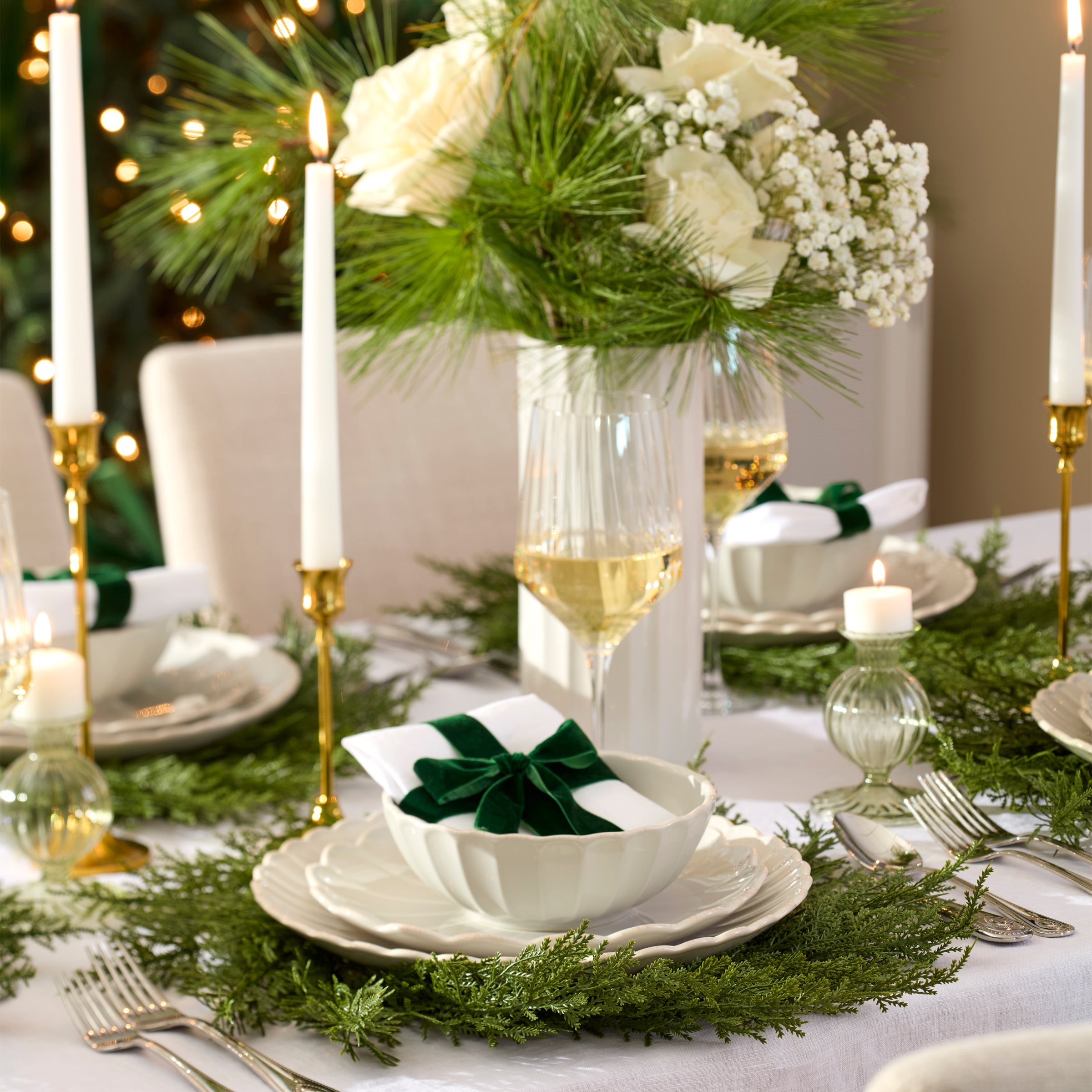Lenox Heritage Lenox Heritage French Perle Scallop White Dinner Plates, Set of 4 - Image 5
